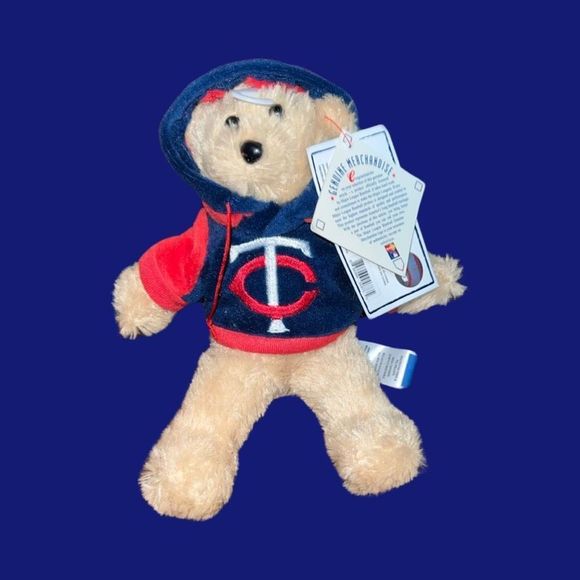 NWT Minnesota Twins TC Mascot Plush Stuffed Bear Hoodie Stuffed Animal - Picture 1 of 2